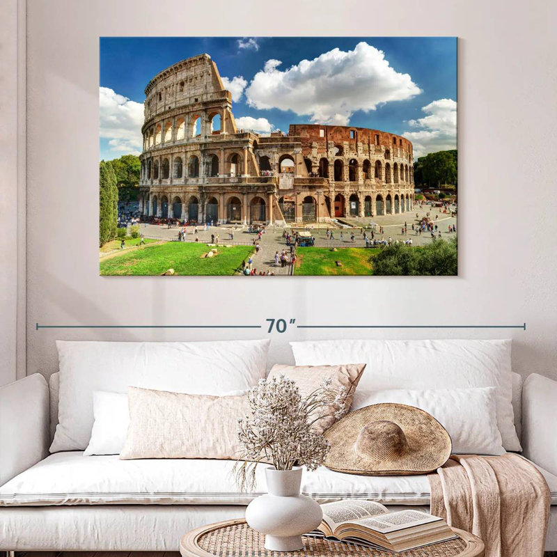 Ravi Colosseum à Rome, H 34 po x l 51 po