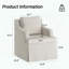 Chaise de salle à manger avec accoudoirs - Beige - Éponge haute densité - Moderne