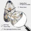 Emotion of White Gold Peony Flower I - Pivoines, forme unique, horloges murales en métal, horloge murale asymétrique blanche-104238083
