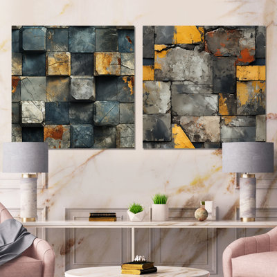 Consuello - Abstract Metal Wall Decor Square Set Of 2