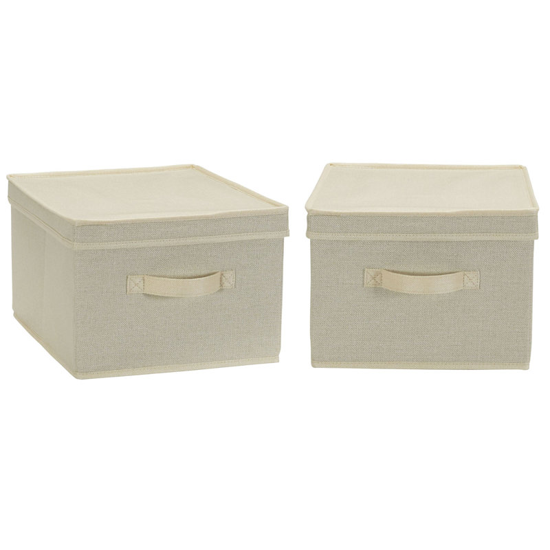 Jumbo Storage Box, 10" H x 16" W x 19" D, Cream