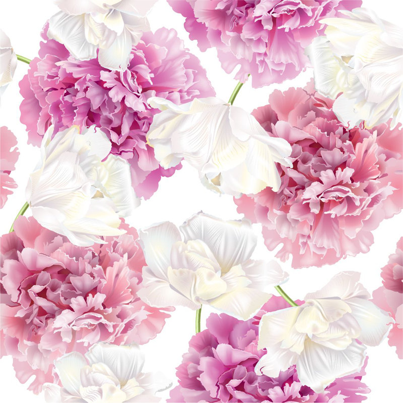 Murale fleurs, L 100 po x L 100 po