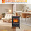 Foyer électrique 21 po, poêle autoportant avec flammes et bûches à DEL réalistes et protection contre la surchauffe, 750 W / 1500 W-1963877727