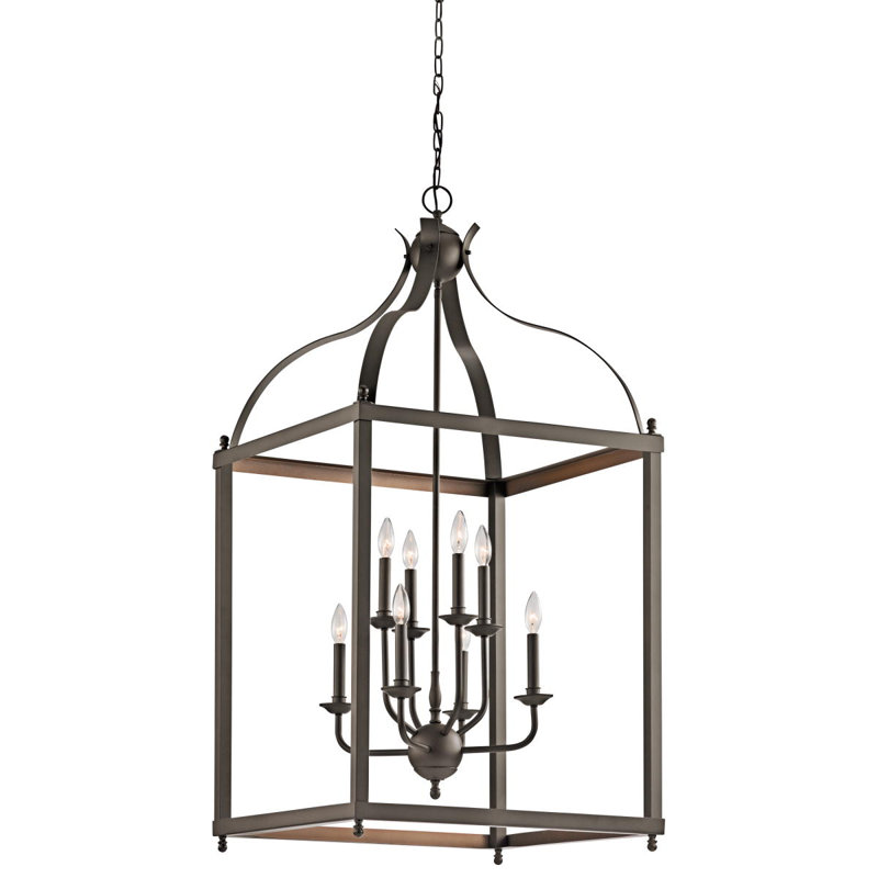 Lustre géométrique à 8 lumières Larkin, Noir