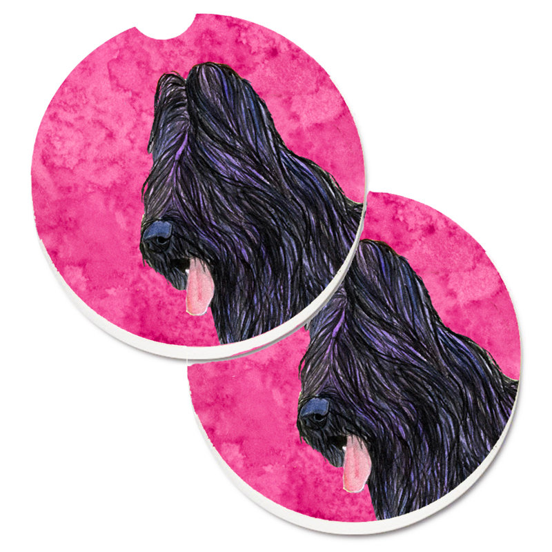 Sous-verre barbu collie voiture, Briard