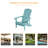 Hachirou Set of 2 Plastic Adirondack Chairs, All-Weather Hachirou Patio Chair with Ergonomic Design, Outdoor Fire Pit Chair for Deck Backyard Lawn Garden-1950282618