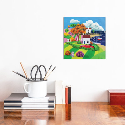 New Car by Gordon Bruce - Wrapped Canvas Print