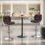 Begajeta Two Adjustable Height Bar Stools, Swivel Stool, Vegan Leather, Kitchen Dining Chair-793640327