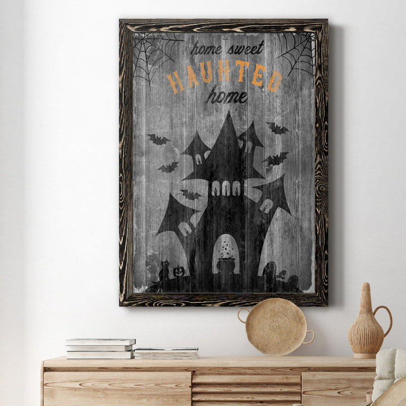 Haunted House - publicités encadrées sur toile, Noir, H 24 po x l 18 po x P 1,5 po
