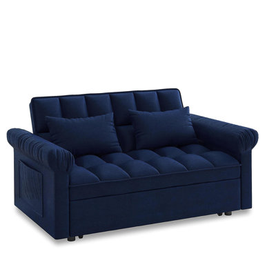 Canapé-lit avec causeuse Loveseats, dossier réglable bleu