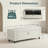 45.3" Storage Ottoman Benches, 3.14" Thicker Upholstered End of Bed Bench With 30 Gallons Hidden Compartment & Side Pocket,for  Bedroom,Living Room, Entryway,Beige-1996025668