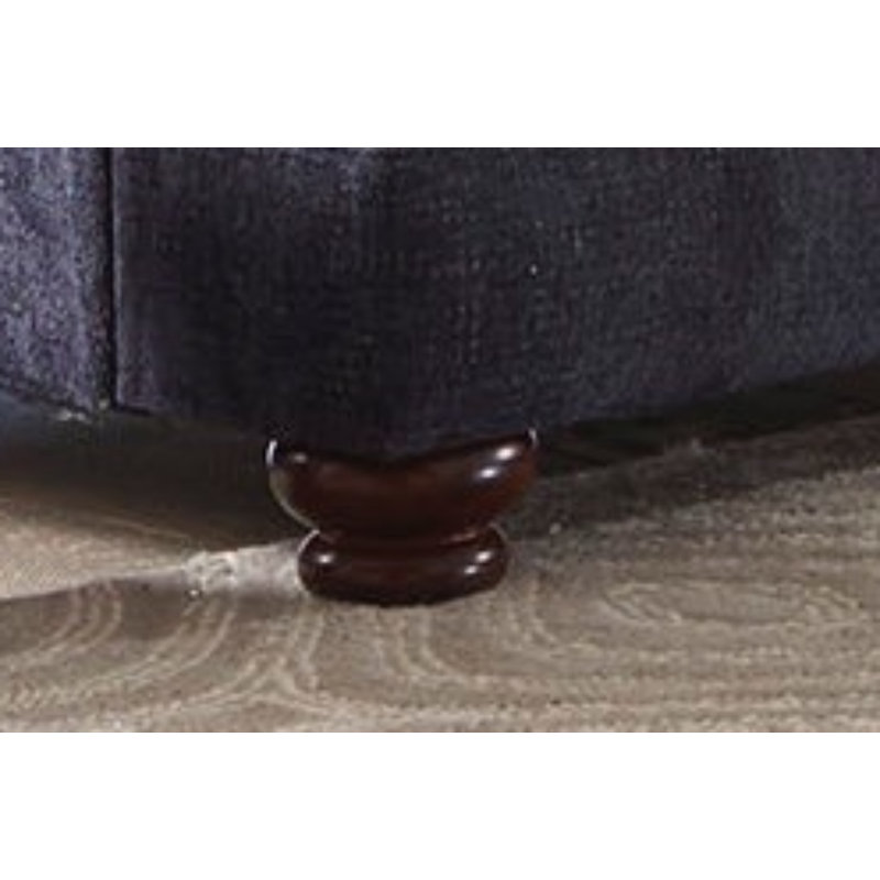 Causeuse à coussins réversibles 73 po Akaela, Mélange de polyester indigo, Polyester à 100 % de couleur indigo