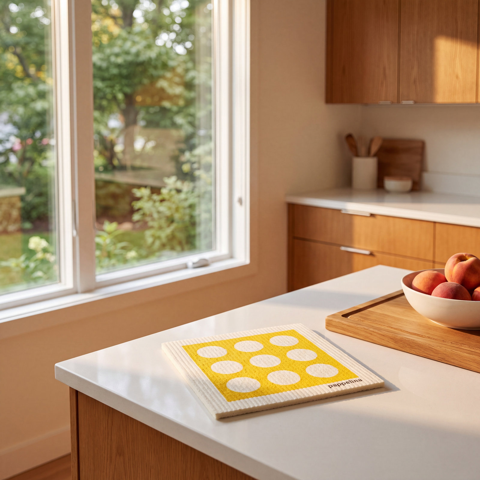 Cotton Dish Cloth Kitchen Towel, Yellow