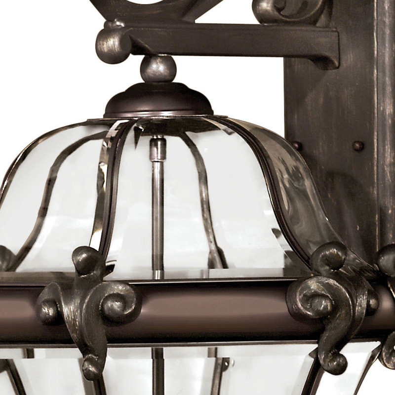 Lanterne murale d'extérieur 4 lumières San Clemente, Bronze cuivré