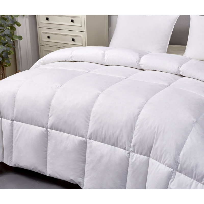 Twin White Cotton Down Feather Bedspread