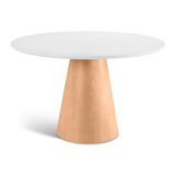 Modern Brazilian Mona Glass Top Round Dining Table