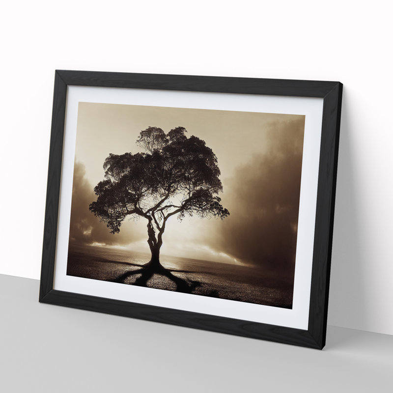 Otherworldly Tree - Framed Print, 25cm H x 34cm W x 2cm D, Black
