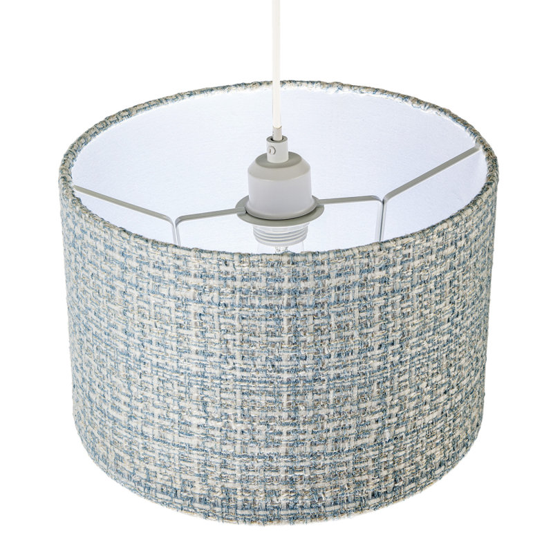 20 cm H Round Lamp Shade ( No Direct Attachment Method ) in Blue