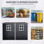 Remise de rangement d'extérieur 4 pi x 8 pi avec remise en résine pour plancher avec deux fenêtres, portes étanches et verrouillables