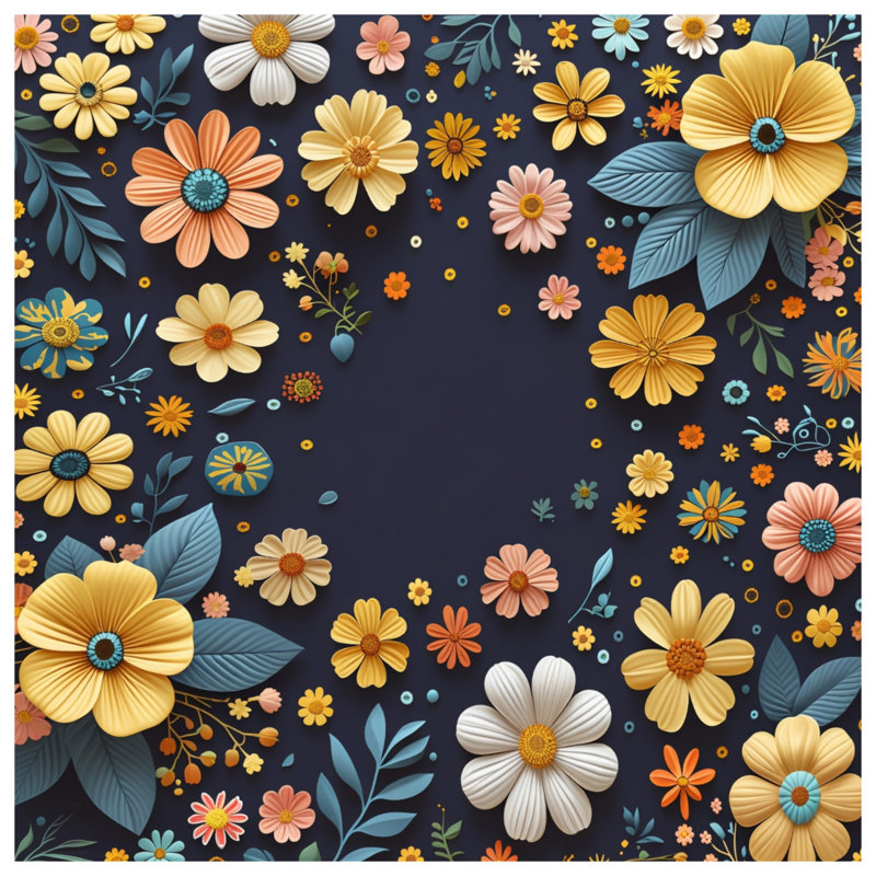 Tapis de bain floral, 34 po L x 21 po L