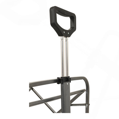 Chariot de plage pliable avec grandes roues pneumatiques de 23 cm pour le sable, capacité de 227 kg, cadre en acier, chariot utilitaire pliable avec sac multi-usages, noir