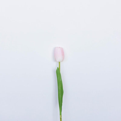 Fleur artificielle simple tulipe rose