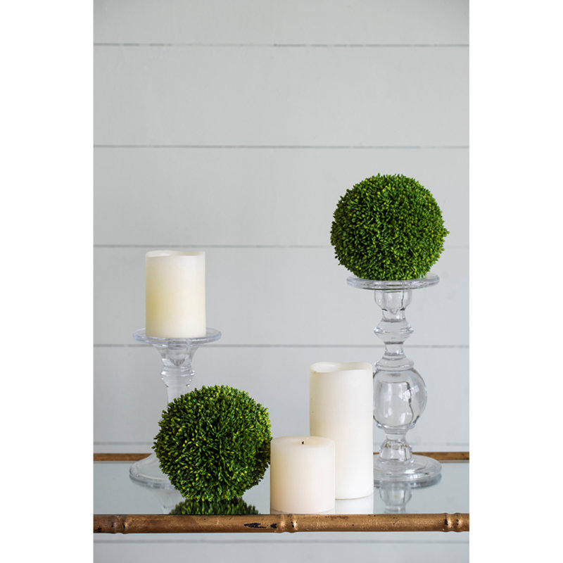 Chandelle de table en verre 2,76 po, H 11 po x l 4,5 po x P 4,5 po
