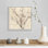«Neutral Blossoms on Cream I», reproduction d'impression sur toile