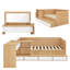 Lit plateforme multifonctionnel en bois avec rangement USB et coiffeuse-2014574838