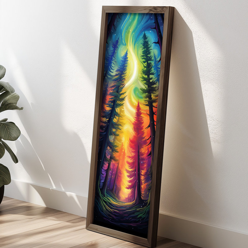 Elegant Decorative Framed MDF Painting, 15.7 x 47.2 x 0.1 inches | 100% MDF with 3 mm Thickness, 100% Pine Wood Frame | UV Printed Artwork for Home Decor, Living Room, Office, Modern Aesthetic