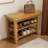 Natural Finish Solid Wood Shoe Storage Bench-516181244-516181247