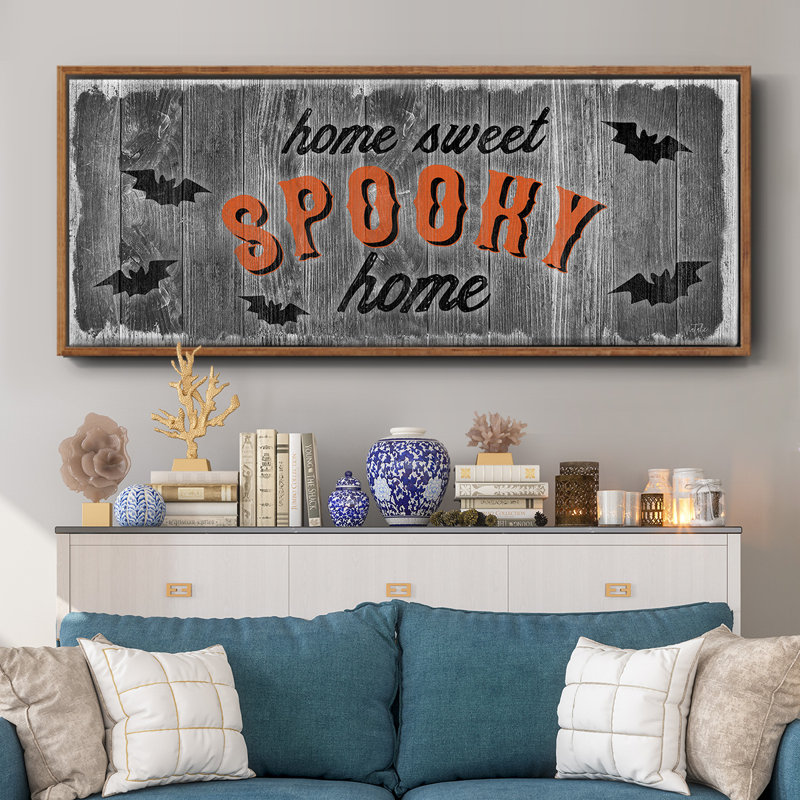 Home Sweet Spooky - toile encadrée, H 12 po x l 30 po