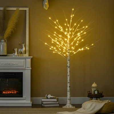 180cm Faux Birch Tree in Freestanding