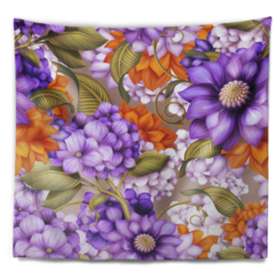 Tapisserie à motif floral sans soudure