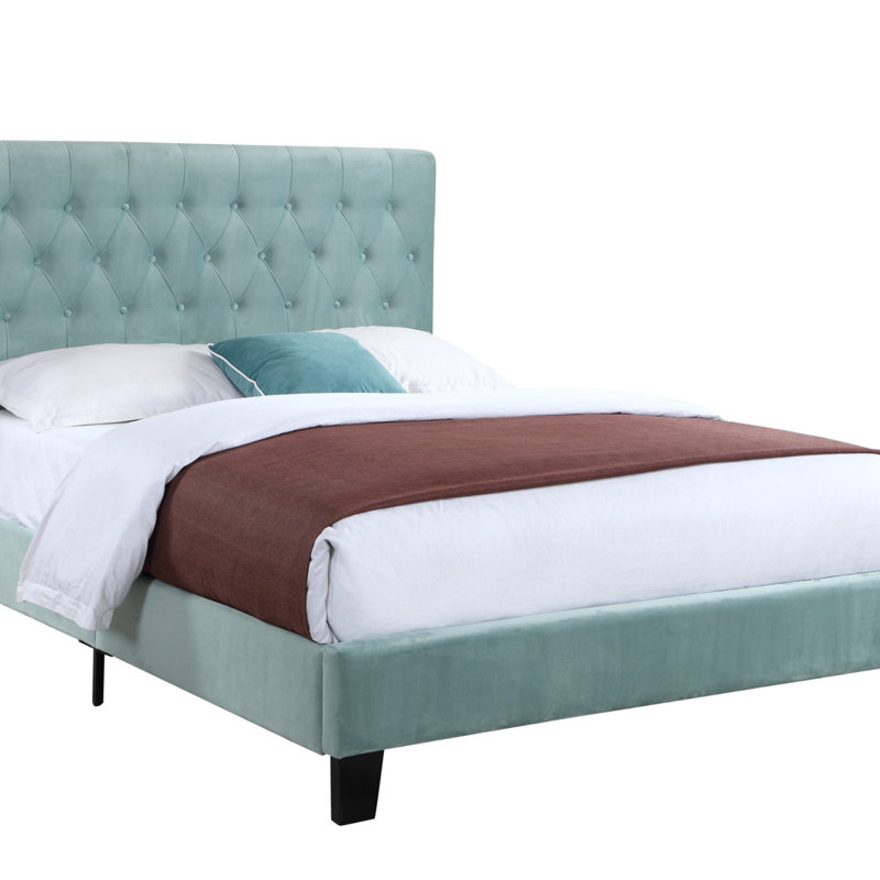 Très grand lit tapissier Blue Cal