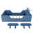 Upholstered Platform Bed with Rabbit Cushion-479619236
