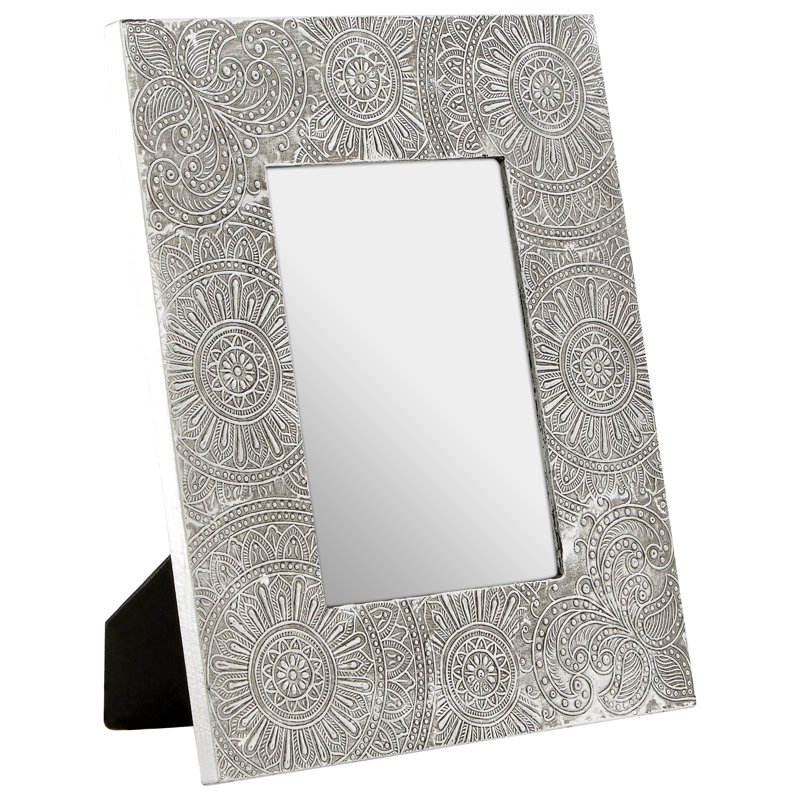 Adira Silver Metal Embossed Picture Frame, 28cm H x 23cm W x 1cm D