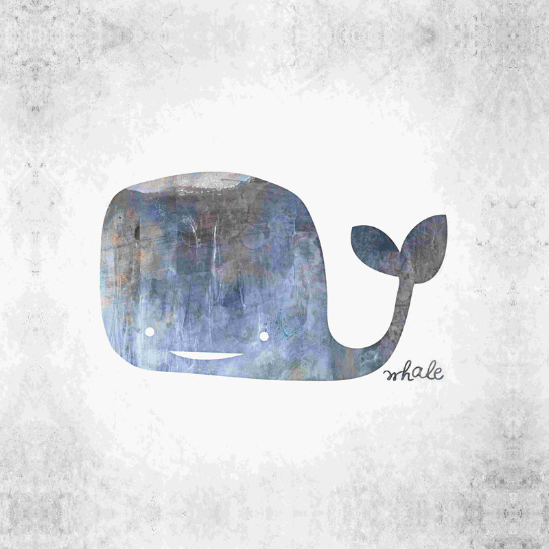 " Texture Whale " Painting Print, 30" H x 30" W
