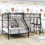 Lit superposé simple en métal avec bureau intégré Acsa Kids