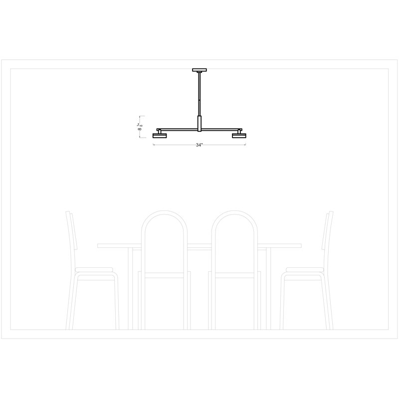 Sean Lavin Khan 4 Light Dining Room Chandelier With Silk Screen White Inside Clear Outside Shade, Burnished Brass