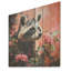 Raton laveur noir et rose IV - Animal raton laveur sur bois-208906027