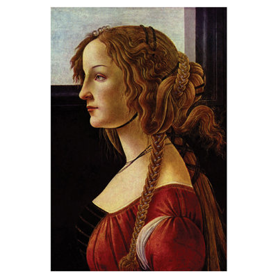 Portrait of Simonetta Vespucci by Sandro Botticelli Painting Print on Wrapped Canvas