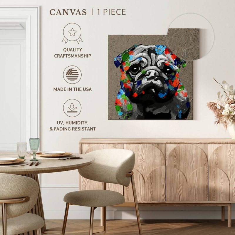 Crowle Dog Portrait, 33" H x 33" W