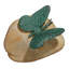 Butterflies on Rocks Emerald Verde Statue