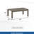 43" Modern All-Weather Outdoor Coffee Table, Heavy-Duty Metal Frame Wood-Look Patio Table-684314880