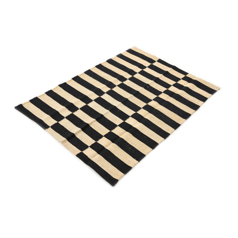 Tapis noir et blanc Jessen