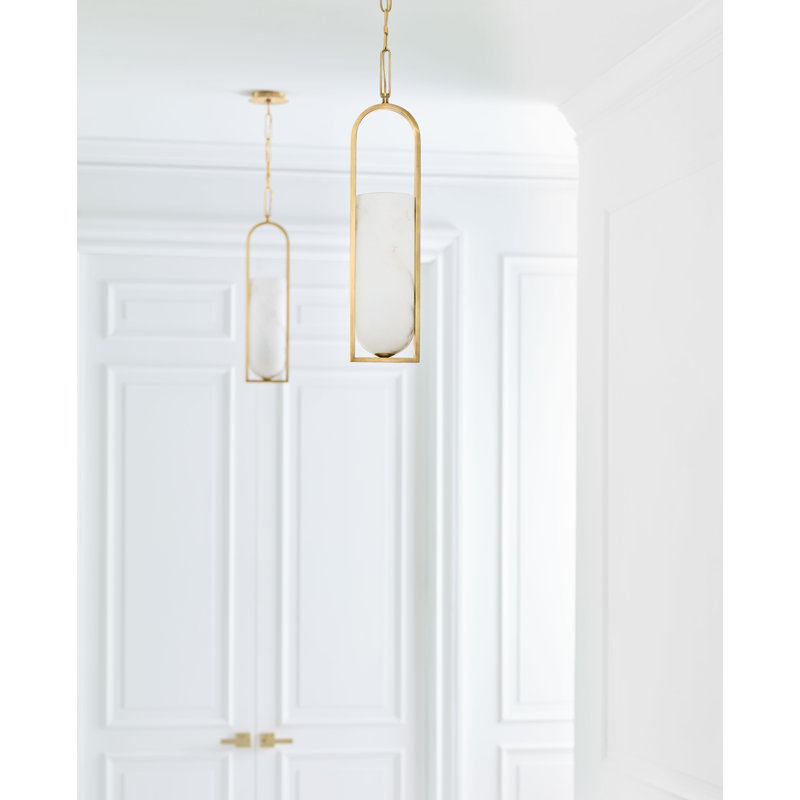 Kelly Wearstler Melange Small Elongated Pendant, Antique-Burnished Brass