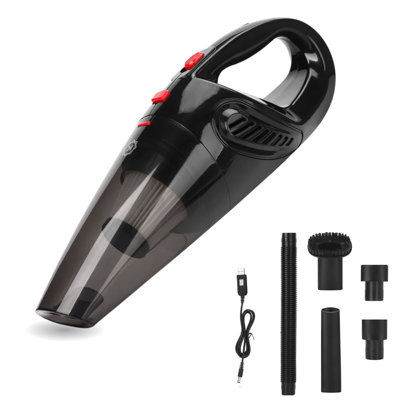 KOBOT Portable Handheld Car Vacuum Cleaner, HEPA Filter, 4pc Accessory Pack, Rechargeable Battery