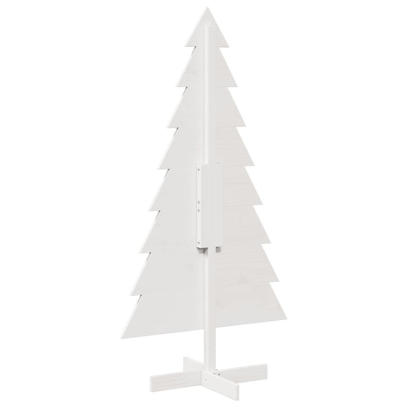 Wood Holiday Shaped Ornament, White, 150cm H x 76cm W x 50cm D