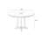 Walnut Round Sintered Stone Dining table-325998264